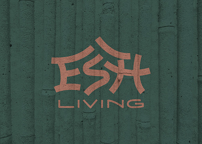 ESH Living branding eco green ikea interior lettermark life living logo sustainable typography wordmark