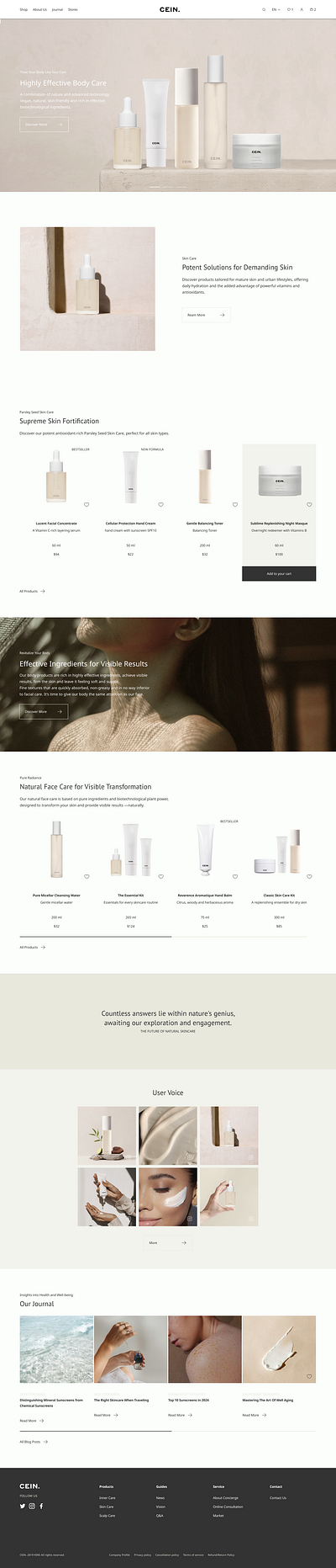 Beauty Product Landing Page branding figma graphic design logo ui ux