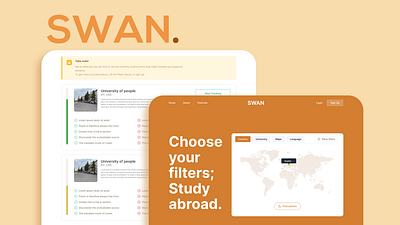 SWAN - A soft landing (2021) app graphic design ui ux