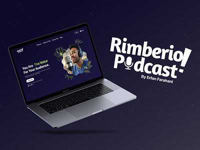 Rimberio Podcast landing page learn and grow podcast ui