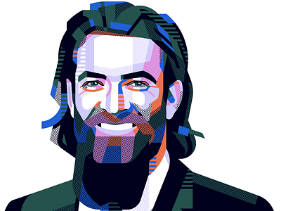 Activision/Blizzard actor beard film geometric illustration movie pattern portrait stuntman vector