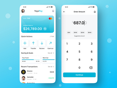 Banking App - UIUX Design bank banking bankingapp blue design designinspiration dribbletrending finance financialapp onlinepay onlinepayment payment paymentapp trust uiux userinterface ux