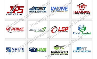 Trucking Logo. Trucking Company Logo Design. Premium Logo Vector 3d animation branding graphic design logo motion graphics truck logo design ui