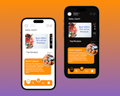 RECIPE APP UI design design tools figma graphic design illustration ui userinterface ux