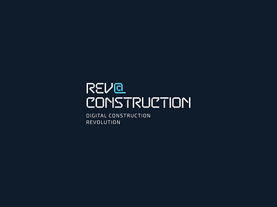 Rev@Construction branding digital construction logo logotype type