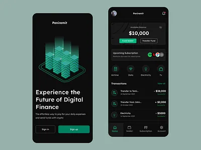 Fintech App app design bank app blockchain case study crypto crypto app design fintech fintech app landing page mobile design ui uiux web design web3