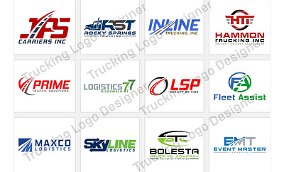 Trucking Logo. Trucking Company Logo Design. Premium Logo Vector 3d animation branding graphic design logo motion graphics truck logo design ui