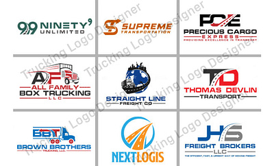 Trucking Logo. Trucking Company Logo Design. Premium Logo Vector 3d animation branding graphic design logo motion graphics truck logo design ui