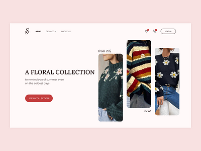 Sweater store design design concept home page landing main page site sweater shop sweater store ui ux web web site