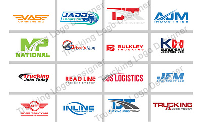 Trucking Logo. Trucking Company Logo Design. Premium Logo Vector 3d animation branding graphic design logo motion graphics truck logo design ui