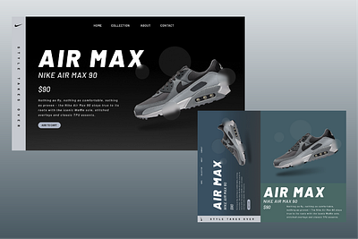 Shoe Landing Page branding dark landing page graphic design hero section landing page product page shoe shoe product page