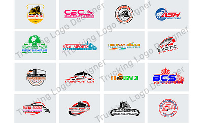 Trucking Logo. Trucking Company Logo Design. Premium Logo Vector 3d animation branding graphic design logo motion graphics truck logo design ui