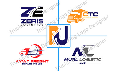 Trucking Logo. Trucking Company Logo Design. Premium Logo Vector 3d animation branding graphic design logo motion graphics truck logo design ui