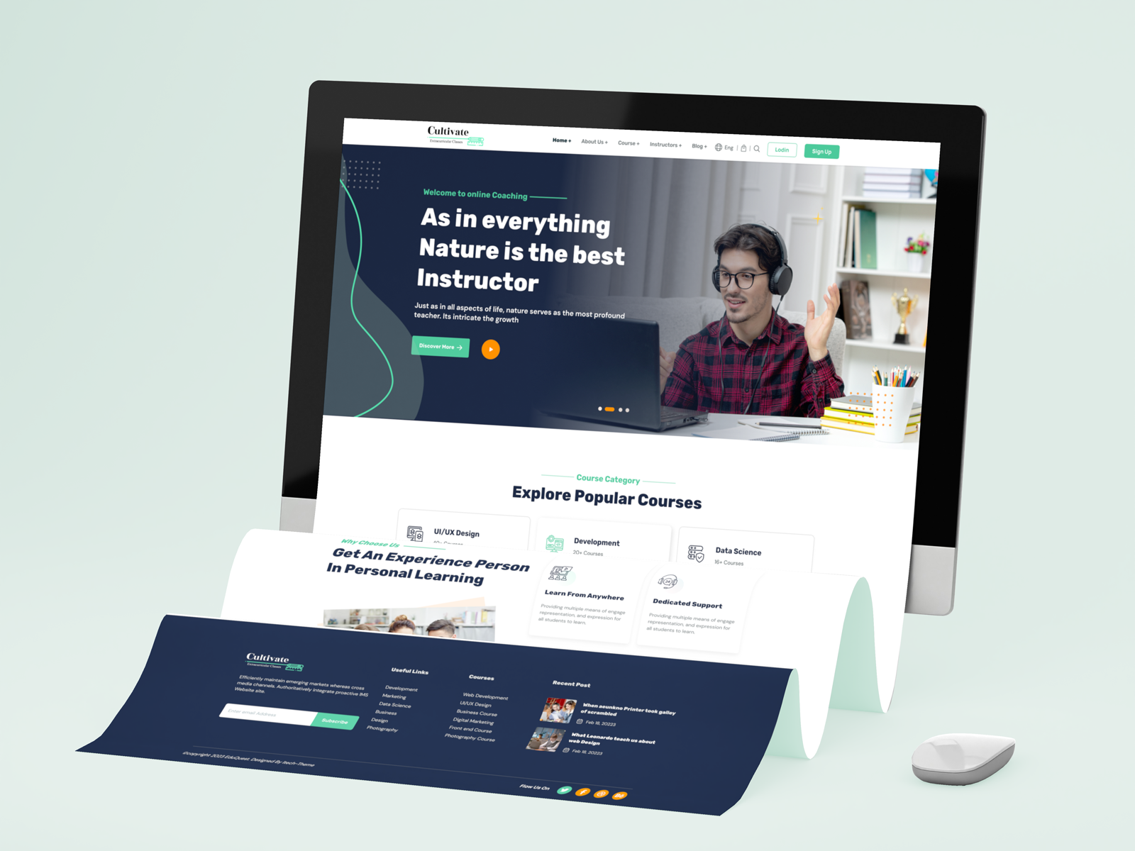 Online Course Instructor Website Design 👨🏻‍🎓 by Jarviz Lab || UI/UX ...