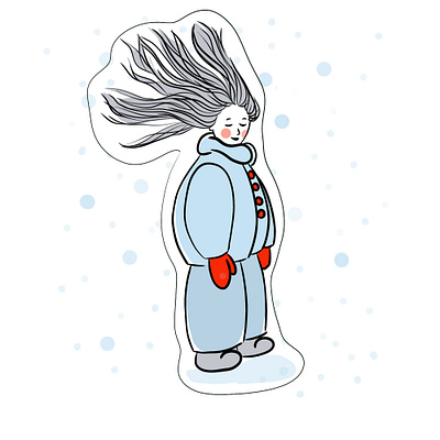 my little project - special winter stickers branding character illustration