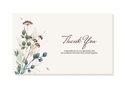 Card Design/ Thankyou Card/ Greetings branding graphic design logo