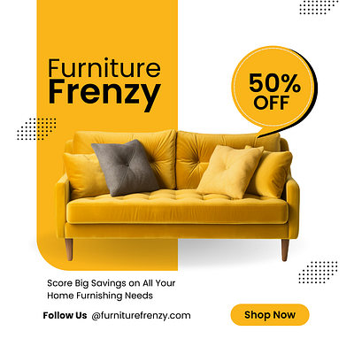 Furniture Design/ Post Social Media branding graphic design ui