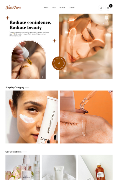 SkinCare - Beauty Brand E-commerce Website app design ecommerce ui website