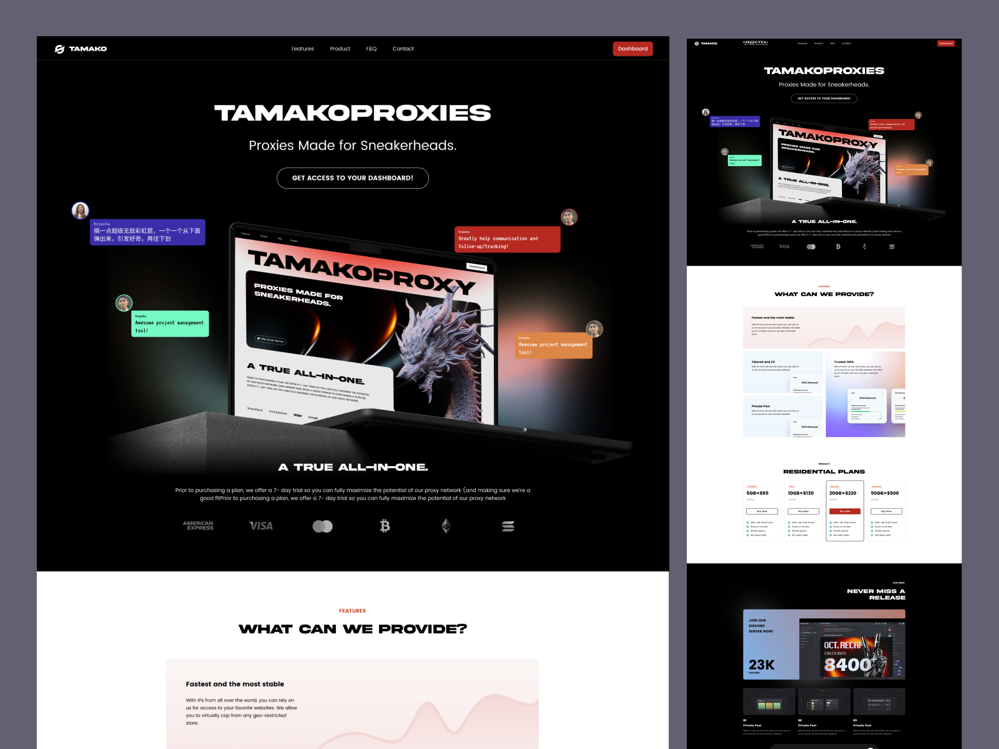 Example of proxy web design