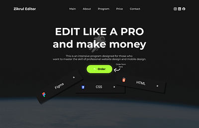 Landing page ui website