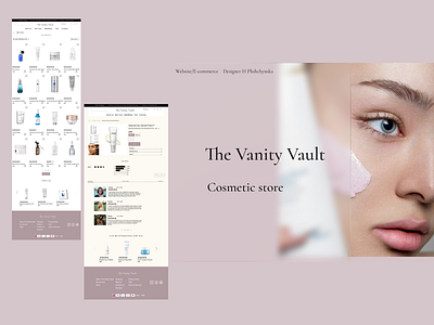 Cosmetics store The Vanity Vault cosmetics design ux skincare store ui ux web site
