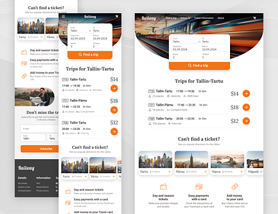 Web service for booking the railway tickets. Adaptive design adaptive design desktop mobile ui we web