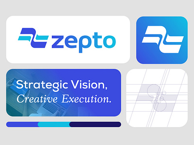 Zepto branding branding business custom logo gradient letter z logo logotype mark typography vector wordmark