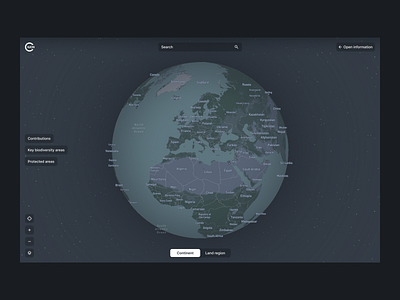 IUCN - Contributions for Nature Platform 3d animation civitta concept contribution dark globe iucn layout map nature night platform prototype ui ui design ux webdesign wireframe