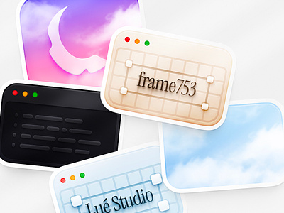 Lue Stickers 🕺 branding cloud code design lue sticker stickers