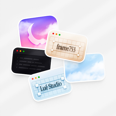 Lue Stickers 🕺 branding cloud code design lue sticker stickers