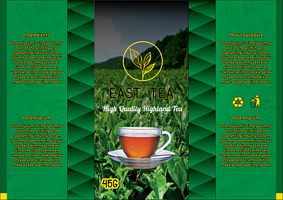 East Tea Gusset Package Concept branding design graphic design illustration illustrator logo packaging product design typography vector