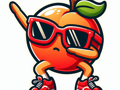 peachy dab pose affinity designer cartoon design cartoon peach cool design dab pose dabbing digivibes funny design funny peach illustration lovely design meddgraphics peach dabbing peach sunglasses peachy dab playful design