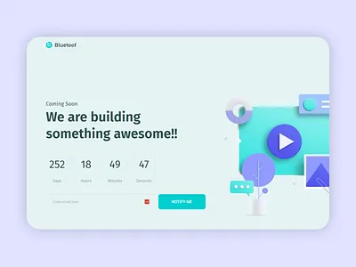 Bluetoof - React JS Coming Soon Template under construction react