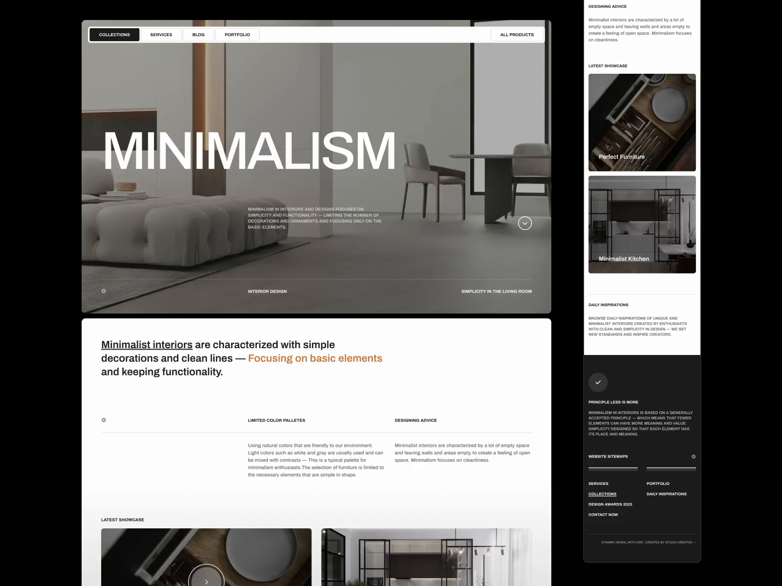 MINIMALISM - Website Concept (Dynamic Modal) by Tomasz Mazurczak for ...