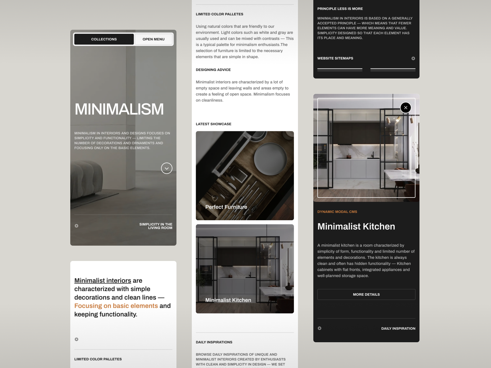 MINIMALISM - Website Concept (Dynamic Modal) by Tomasz Mazurczak for ...