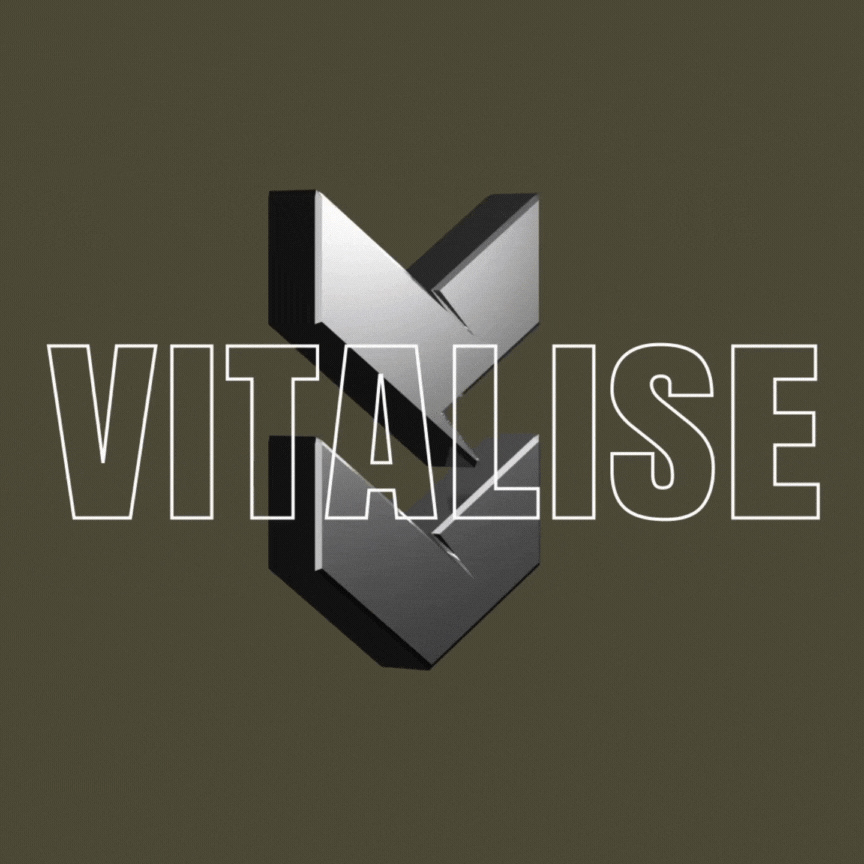 Vitalise Logo Concept 3d animation brand branding concept graphic design identity logo military motion graphics