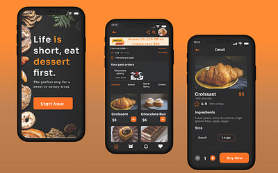 Bakery Shop UI Design aesthetic app bakery shop caffee design mobile app store ui ui