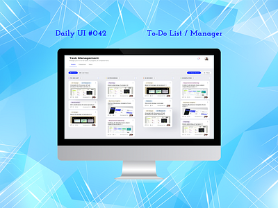 Daily UI #042 / To-Do List or Manager completed daily ui day 042 desktop website homepage in progress in review mobile app mockup laptop task management to do list ui ux