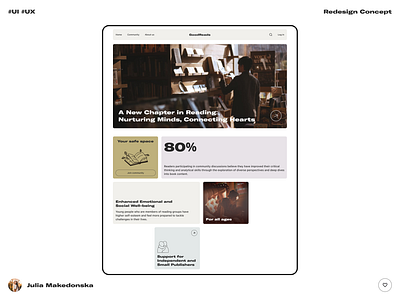 Good Reads - Redesign concept bento books landing read redesign ui website