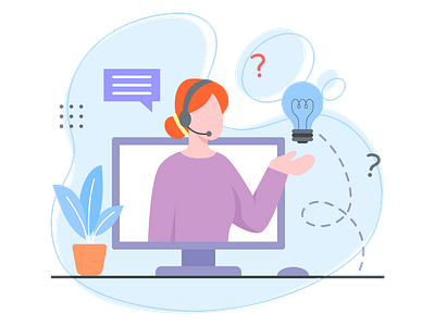 Virtual Assistant character customer customer service customer services customer support design graphic design illustration online services online support support services ui vector