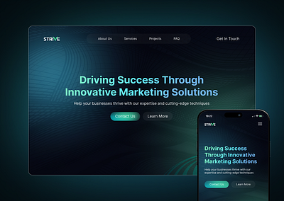 Landing Page for Marketing Agency design ui ux ui webdesign website