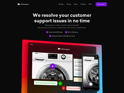 Videosupport Web 2020 app design product design ui ux web