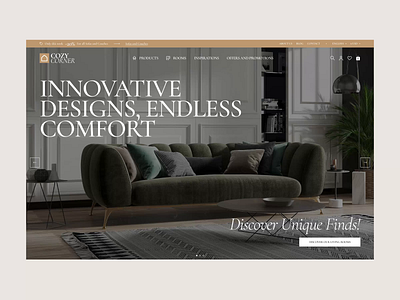 Cozy Corner accessories design e commerce ecommerce figma furniture portfolio product store ui ux webdesign