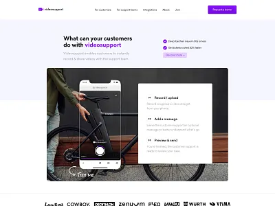 Videosupport Web 2021 app design product design ui ux video videosupport web