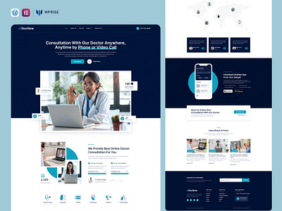 DocNow – Online Doctor Consultation Elementor Template branding design elementor template graphic design ui web design