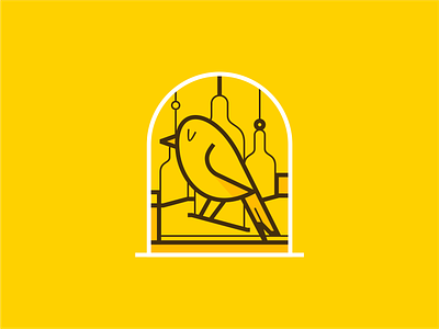 Bird bird branding cage creative design fly graphic design home icon icon set idea illustration line logo nature outline pet vector