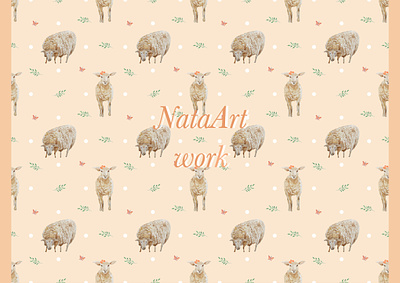 Lovely Sheep Pattern design background design hand drawn illustration lovley pattern pattern design print print design sheep pattern textile pattern typography ui watercolor