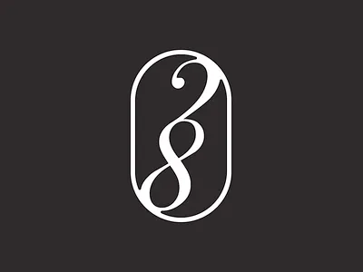 28 Monogram 2 28 8 logo monogram numbers numerals ornaments