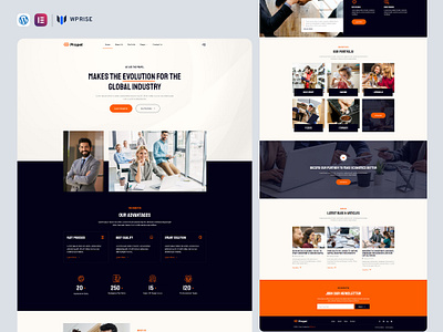 Propel – Venture Capital & Investment Elementor Template branding design elementor template graphic design ui web design