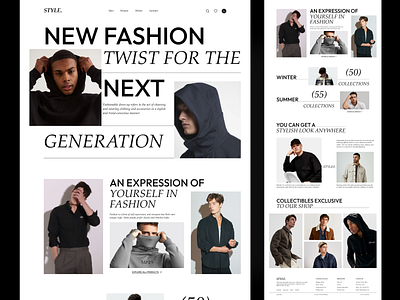 Fashion E-commerce Wbesite Landing Page e commerce website landing page style ui ui design uiux web design website design website landing page